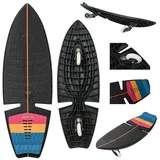 F2 Waveboard F2 Surf Waveboard Carving Board Street Surfer Skateboard Schwarz/Bun bunt|schwarz