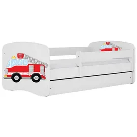 Kids Collective Kinderbett Feuerwehr 80 x 180 cm Holz weiß