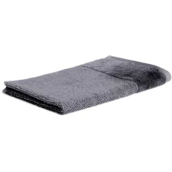 Gästehandtuch MÖVE "Bamboo Luxe", grau (stone), B:30cm L:50cm, Walkfrottier, Obermaterial: 60% Baumwolle, 40% Viskose, Handtücher (Packung), besonders weich & voluminös