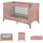 KIKKABOO Reisebett so gifted eine Ebene, weiche Matratzenauflage, Seiteneingang grau pink