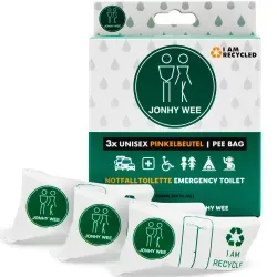 Jonhy Wee Reisetoilette 600 ml, Unisex 1 Karton = 100 Packungen à 3 Stück
