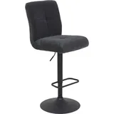 Hela Tische, 2er Set Barhocker Leni -Bezug Cord Anthrazit -360° drehbar, höhenverstellbar- Komfortsitz Federkorb Schwarz - ... - Schwarz
