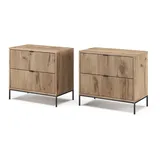 Vicco Nachttisch Eliza, Viking Oak, 2er Set,