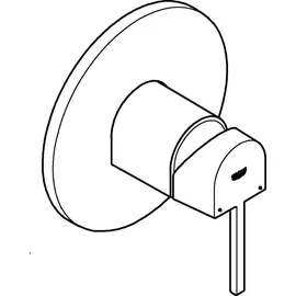 Grohe Plus UP-Brause-Einhebelmischer, hard graphite gebürstet