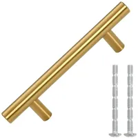 VidaXL Möbelgriffe 10 Stk. Golden 64 mm Edelstahl