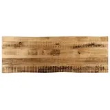 vidaXL Tischplatte, mit Baumkante 110x40x3,8 cm Raues Mango Massivholz