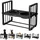 peluvio Levee Erhöhter Hundenapf Futternapf Hund Höhenverstellbar 5 Stufen mit 10° Neigung für Natürliche Fresshaltung, Metall Napfständer Slow Feeder Napf 1100 ml, Wassernapf 1450 ml mit Anti-Splash