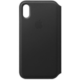 Apple iPhone X Leder Folio schwarz