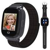 PTHTECHUS 4G Smartwatch Kinder mit GPS und Telefon -Smart Watch Kinder mit WiFi, Videoanruf, SOS, Schulmodus, Kinder Smartwatch für Gungen und Mädchen 5–14 Jahren (Schwarz)