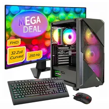 gamemax MegaDeal Striker 2740 32” Curved AMD Ryzen 7 5700X 4,6 GHz 16 GB RAM 480 GB SSD RTX 5060 Windows 11