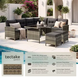 Tectake Rattan Lounge für 6 bis 8 Personen naturbelassen