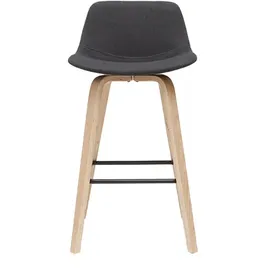 miliboo Skandinavischer Barhocker 65 cm Dunkelgrau
