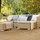 ECD Germany WPC Terrassenfliesen Teak 30 x 30 cm 44 St.