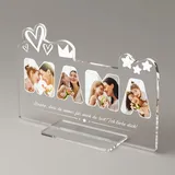 iDIY Personalisierte Geschenke für Mama - Muttertagsgeschenk Mama Fotorahmen mit Foto und Text, Fotogeschenke, Mama Geburtstagsgeschenk, 22 x 15 cm Acrylglas