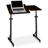 Laptoptisch Rednerpult mit Rollen Notebook Beistelltisch mobil 4 Rollen neigbar