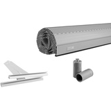 Schellenberg 39002 70 x 90 cm grau, Rolladenpanzer Set PVC Mini für 40 mm Stahlrohrwellen, Breite kürzbar, inkl. Rolladen Aufhängefeder, Alu-Endleiste, Rolladenstopper