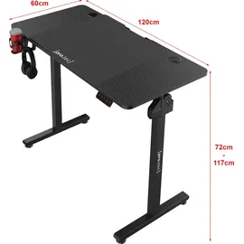 pro.tec Schreibtisch Stryn Schwarz