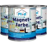 Plid Plid, Wandfarbe + Spezialfarbe, Magnetfarbe 2,25L Anthrazitgrau für ca. 4m2/ Magnet Farbe Magnetlack Magnetwand (Anthrazitgrau, 2.25 l)