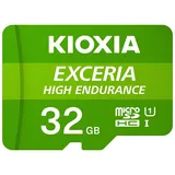KIOXIA EXCERIA High ENDURANCE R100/W30 microSDHC 32GB Kit, UHS-I U1, A1, Class 10 (LMHE1G032GG2)