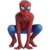 KJHGVBM Spiderman Kostüm Kinder far from Home,Spiderman Kostüm Erwachsene Cosplay Maske für Karneval Halloween,Original Superhelden Spiderman Verkleidung Anzug Schwarz für Jungen Mädchen 3-14 Jahre