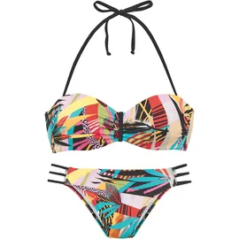 Bruno Banani Bügel-Bandeau-Bikini Damen Mehrfarbig 38 Cup C