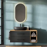 Planetmöbel Badmöbel Set LUX 120 cm mit Waschbecken 60
