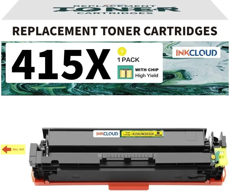 inkcloud 415A Toner mit Chip kompatibel für M479fdw M454dw W2030A 1 Gelb