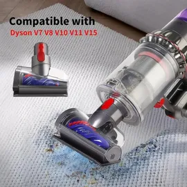 spehiate Anti-Verwicklungs Haardüse Bürstenkopf Aufsatz für Dyson V7 V8V10 V11 V15, Ersatzteile Mini-Motorwerkzeug für Reinigung von Matratze,Bett,Sofa,... - Grau