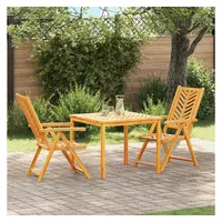 vidaXL Garten Essgruppe 3-tlg. Braun