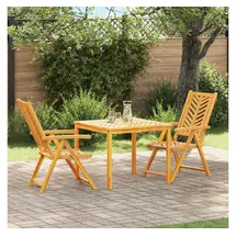 vidaXL Garten Essgruppe 3-tlg. Braun