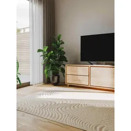benuta Teppich Creme, Kunststoff, Rechteckig, 300x400 cm pflegeleicht, Teppiche - Böden, Teppiche