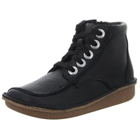 CLARKS Funny Cedar Mode-Stiefel, Black Leather, 36 EU