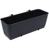 Prosperplast Prosper Plast drl500pw-s433 49,2 x 17,2 x 17,4 cm "ratolla" PW Blumentopf – Anthrazit (12-teilig)