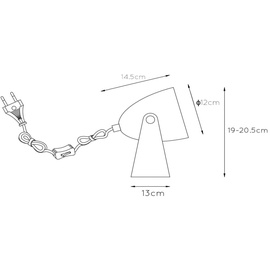LUCIDE CHAGO - Tischlampe - 1xE14 - Grau