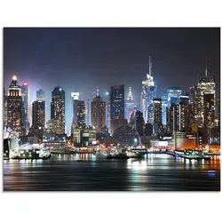 Artland Glasbild »New York City Times Square«, Amerika, (1 St.), in verschiedenen Größen Artland Farbe Bild(er): blau