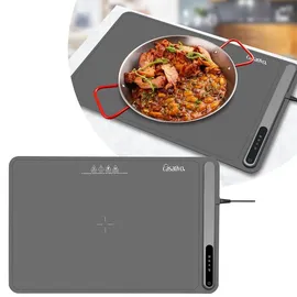 casativo Warmhalteplatte, Speisewärmer, Grau, Schwarz