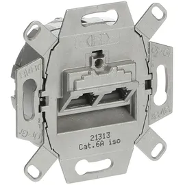 Busch-Jaeger 0218/12-101 RJ45, Cat. 6a iso, geschirmt 2 Steckbuchsen, 8/8-polig 2CKA000230A0411