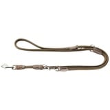 Hunter Round & Soft Hunting Verstellbare Führleine für Hunde, rund, Leder, weich, robust, 0,6 x 200 cm, oliv