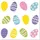 Papstar Servietten, 1/4-Falz, cm, x 25 cm "Coloured Eggs" bunt | Folie 50 Stück(e)