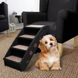 Hundetreppe Klappbar Schwarz 62x40x49,5 Cm