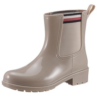 Tommy Hilfiger Chelseaboots »CORPORATE ELASTIC RAINBOOT«, mit beidseitigem Stretcheinsatz, beige