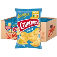 Lorenz Snack World Crunchips Salted, 20er Pack (20 x 150 g)