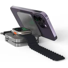 CubeNest S312 Pro Spacegrau kabelloses Magsafe-kompatibles Ladegerät 3in1 mit MagSafe Unterstützung