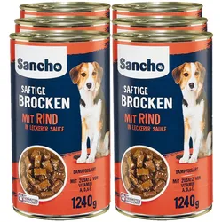 Sancho Hundenahrung Rind 1240 g, 6er Pack