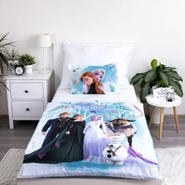Disney Frozen Bettwäsche-Set – Kuschelige Kinderbettwäsche 100x135 cm & 40x60 cm