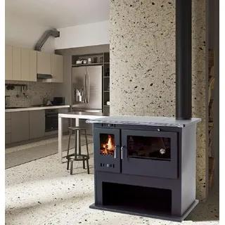 Apex Digital Holzherd 10.5kW Küchenofen mit Herdplatte Backfach Heizofen Holzofen EEK A 56309