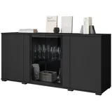 Mirjan24 Kommode, Schwarz, Rechteckig, 150x70x40 cm, Wohnzimmer, Kommoden & Sideboards, Kommoden
