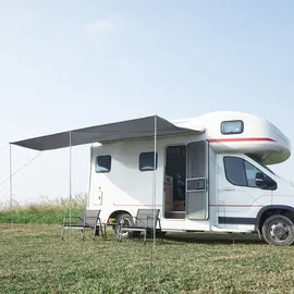 pro.tec Beuningen Wohnwagen-Vorzelt 400 x 240 x 235 cm Grau