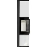 Kaminofen aus Stahl KRATKI TORA/L 8 kW Ø 150 Weißes Glaspaneel - Weiß