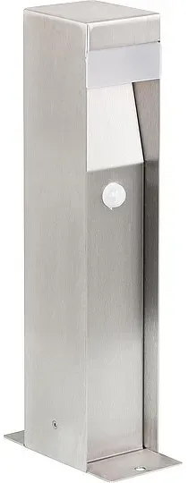 Garten-Leuchte aus Edelstahl gebürstet, LED 1,8W - 600 mm 3x Schukosteckdose + Bewegungsmeld. -200 lm